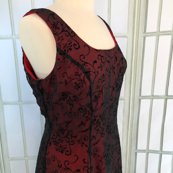 Dave & Johnny Glitter Evening Prom Dress Burnout - Picture 8 of 8